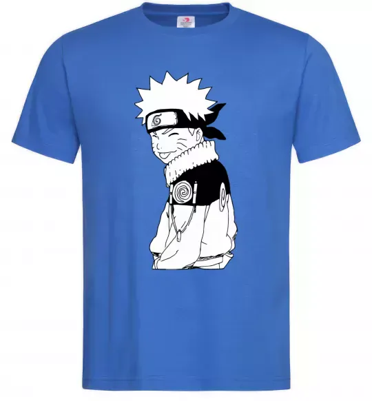 Чоловіча футболка Наруто з язиком Яскраво-синій фото