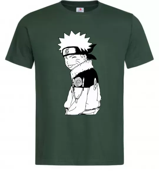 Чоловіча футболка Наруто з язиком Темно-зелений фото