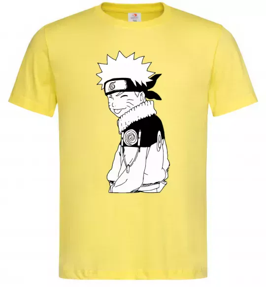 Чоловіча футболка Наруто з язиком Лимонний фото