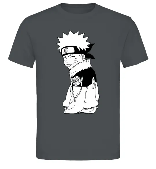 Чоловіча футболка Наруто з язиком Графіт фото