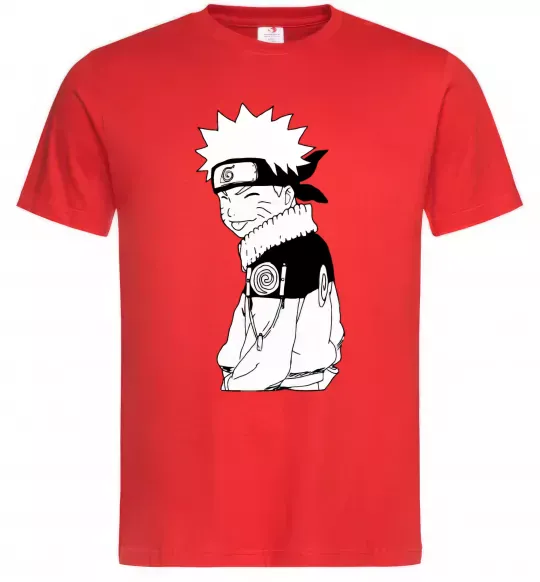 Чоловіча футболка Наруто з язиком Червоний фото