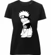Жіноча преміум футболка Наруто з язиком Чорний фото