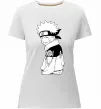 Жіноча преміум футболка Наруто з язиком Білий фото