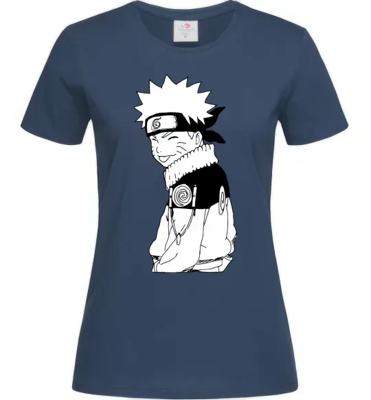 Жіноча футболка Наруто з язиком Темно-синій фото