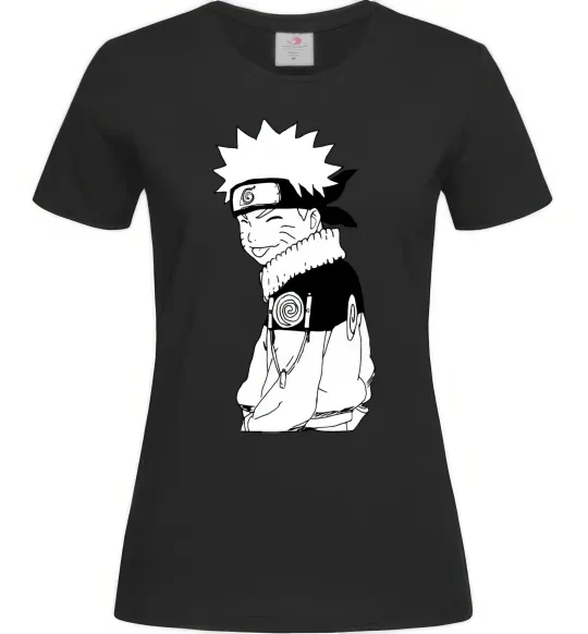 Жіноча футболка Наруто з язиком Чорний фото