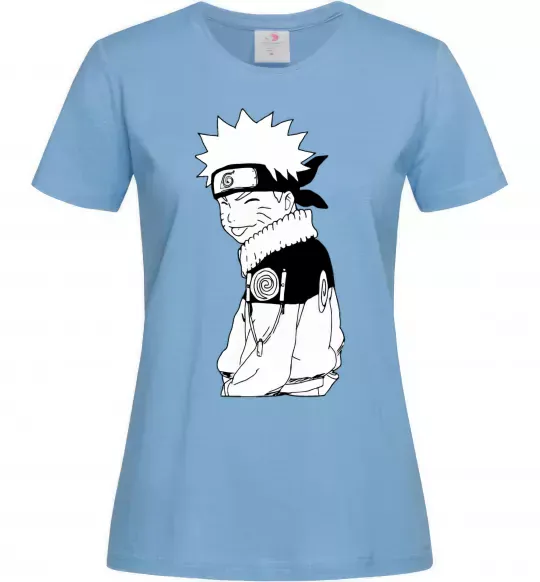 Жіноча футболка Наруто з язиком Блакитний фото