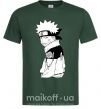 Мужская футболка Наруто с языком Темно-зеленый фото