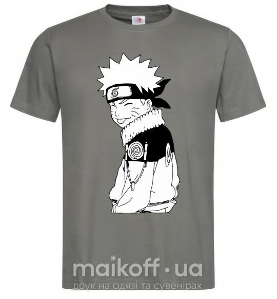 Мужская футболка Наруто с языком Графит фото