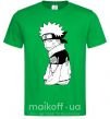 Мужская футболка Наруто с языком Зеленый фото