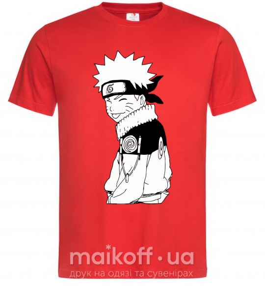 Мужская футболка Наруто с языком Красный фото