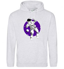 Женская толстовка (худи) Космонавт в круглом космосе