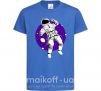 Детская футболка Космонавт в круглом космосе Ярко-синий фото