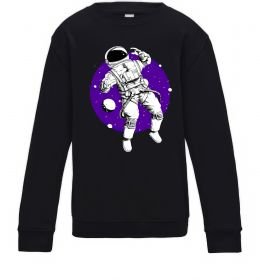 Детский Свитшот Космонавт в круглом космосе