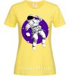 Женская футболка Космонавт в круглом космосе Лимонный фото