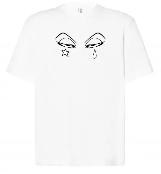 Футболка Оверсайз Аніме зірка сльоза Белый фото