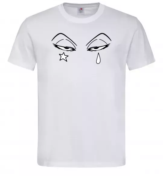 Чоловіча футболка Аніме зірка сльоза Білий фото