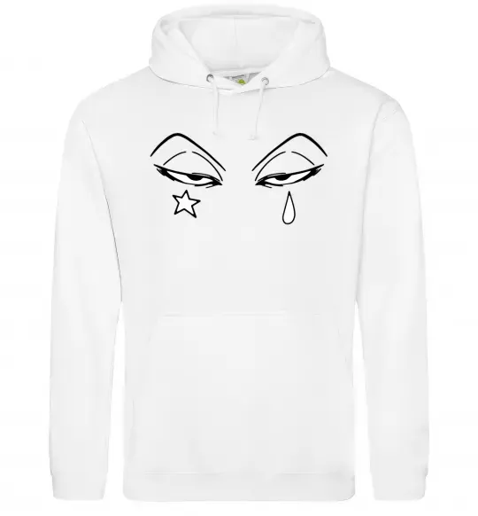 Женская толстовка (худи) Аніме зірка сльоза Белый фото