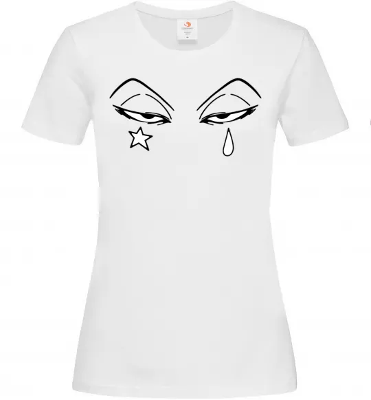 Женская футболка Аніме зірка сльоза Белый фото
