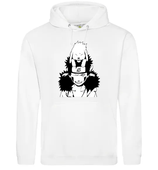 Жіноча толстовка (худі) Аніме kiba з собакою Білий фото