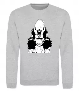 Свитшот Аніме kiba з собакою Серый меланж фото