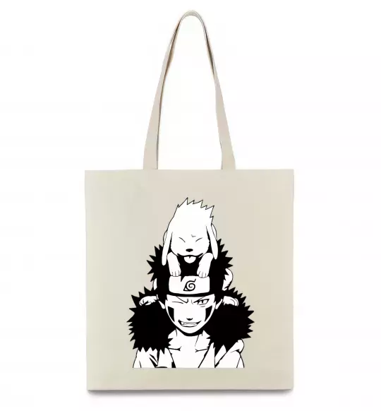 Эко-сумка Аніме kiba з собакою Бежевый фото