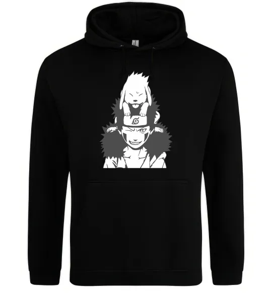 Чоловіча толстовка (худі) Аніме kiba з собакою Чорний фото