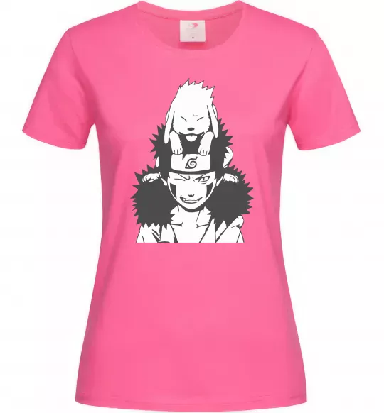 Женская футболка Аніме kiba з собакою Ярко-розовый фото