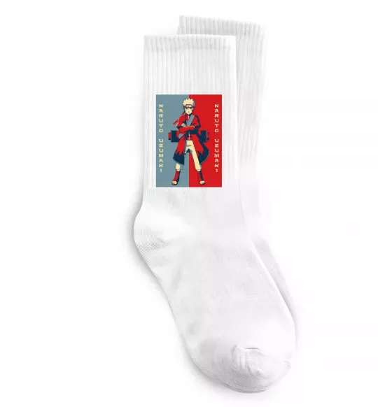 Носки Наруто червоно-синій Белый фото