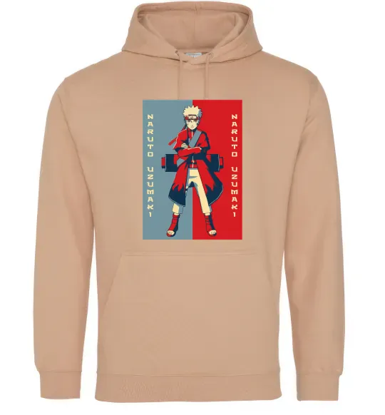 Чоловіча толстовка (худі) Наруто червоно-синій Пісочний фото