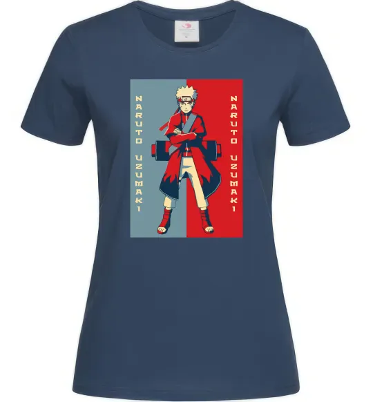 Женская футболка Наруто червоно-синій Темно-синий фото