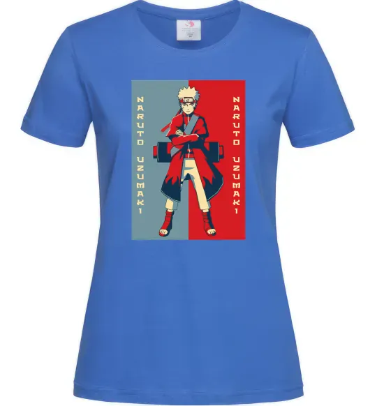 Женская футболка Наруто червоно-синій Ярко-синий фото