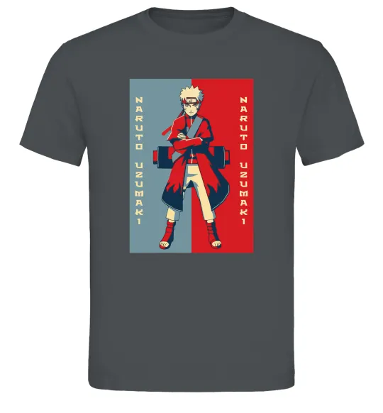 Мужская футболка Наруто червоно-синій Графит фото