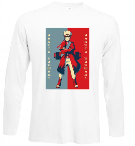 Лонгслив Наруто червоно-синій Белый фото
