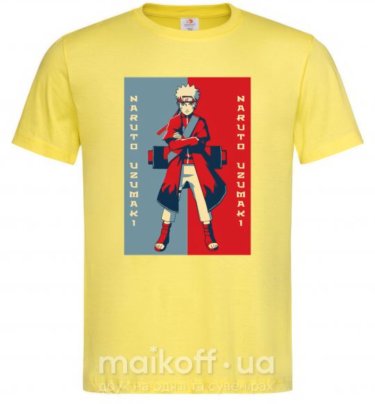 Чоловіча футболка Наруто красно-синий Лимонний фото