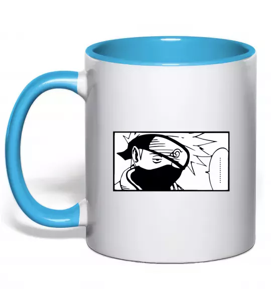 Чашка с цветной ручкой Кakashi точки Голубой фото