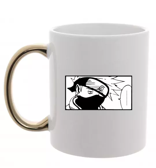 Чашка с цветной ручкой Кakashi точки Золото фото