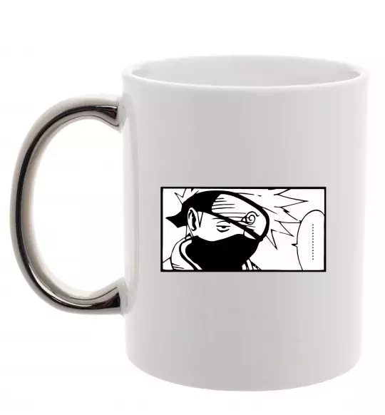 Чашка с цветной ручкой Кakashi точки Серебро фото