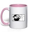 Чашка с цветной ручкой Кakashi точки Нежно розовый фото