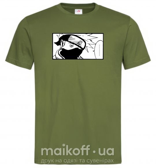 Мужская футболка Кakashi точки Оливковый фото