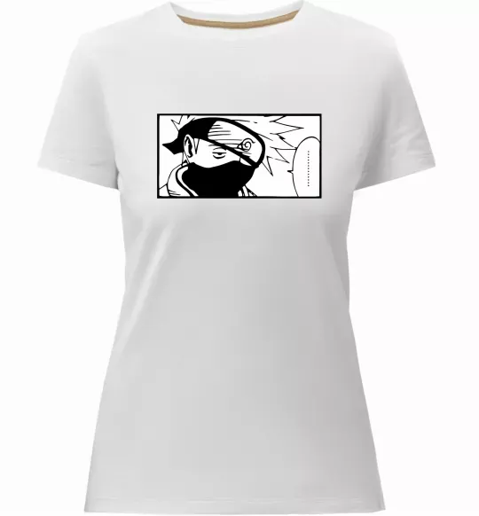 Женская премиум футболка Кakashi точки Белый фото