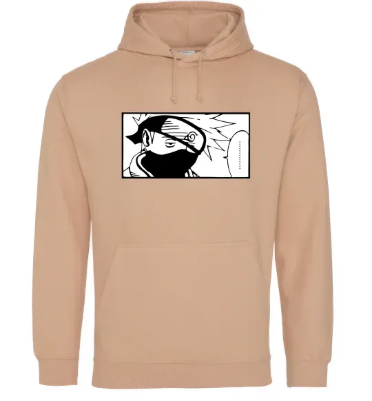 Мужская толстовка (худи) Кakashi точки Песочный фото