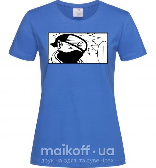 Женская футболка Кakashi точки Ярко-синий фото