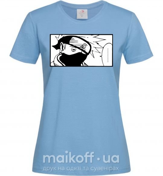 Женская футболка Кakashi точки Голубой фото