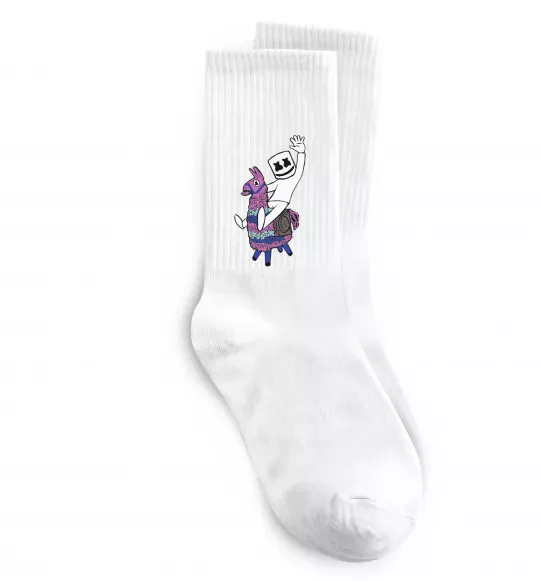 Шкарпетки Marshmello fortnite Білий фото