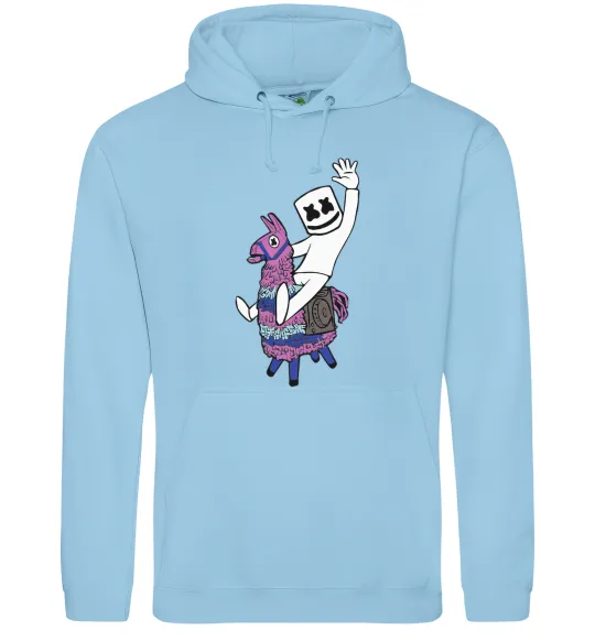 Жіноча толстовка (худі) Marshmello fortnite Блакитний фото