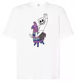 Футболка Оверсайз Fortnite logo Білий фото