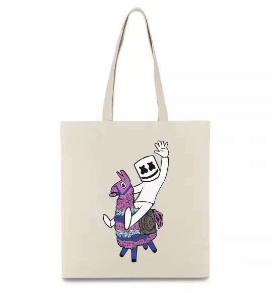 Еко-сумка Marshmello fortnite Бежевий фото