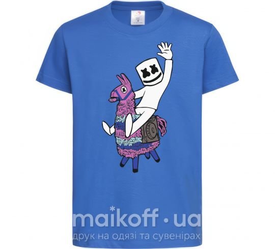 Детская футболка Marshmello fortnite Ярко-синий фото