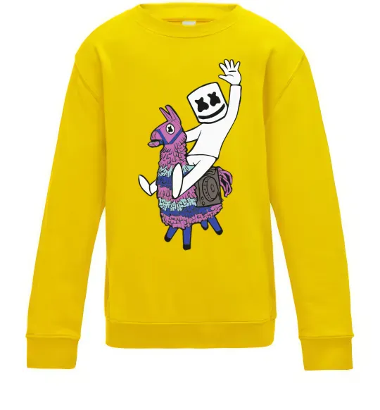 Дитячий світшот Marshmello fortnite Сонячно жовтий фото