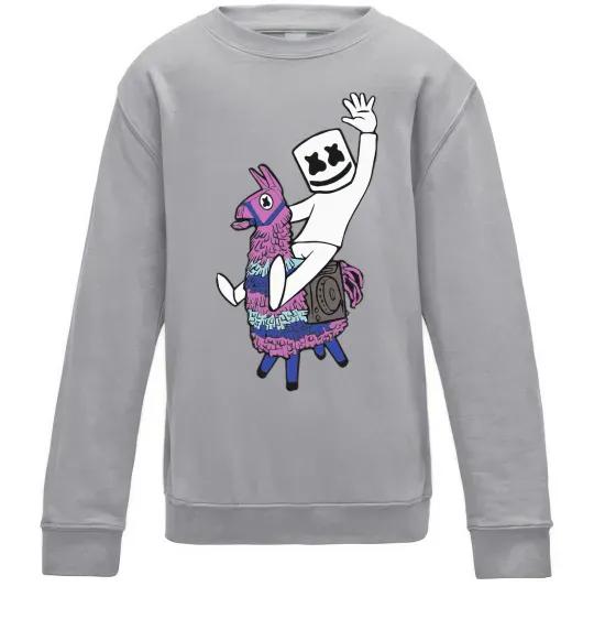 Дитячий світшот Marshmello fortnite Сірий меланж фото